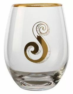 Maxwell & Williams The Letterettes Stemless Glass 500ML "S" Boxed