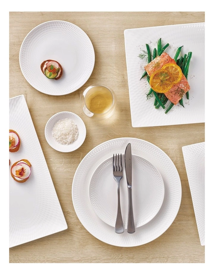 Maxwell & Williams White Basics Diamonds Rectangular Platter 35x19cm Gift Boxed 2 Maxwell & Williams White Basics Diamonds Rectangular Platter 35x19cm Gift Boxed - Image 2