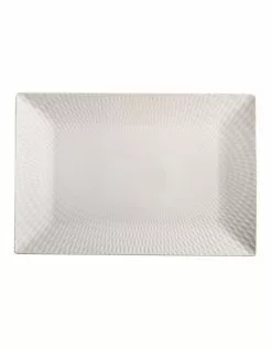 Maxwell & Williams White Basics Diamonds Rectangular Platter 36x25cm Boxed