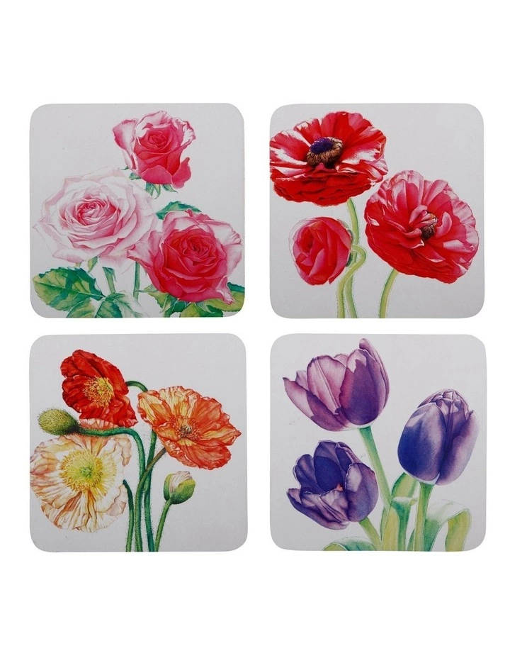Maxwell & Williams KC Floriade Cork Back Coaster 10.5cm Set Of 4 Assorted Boxed 1 Maxwell & Williams KC Floriade Cork Back Coaster 10.5cm Set Of 4 Assorted Boxed