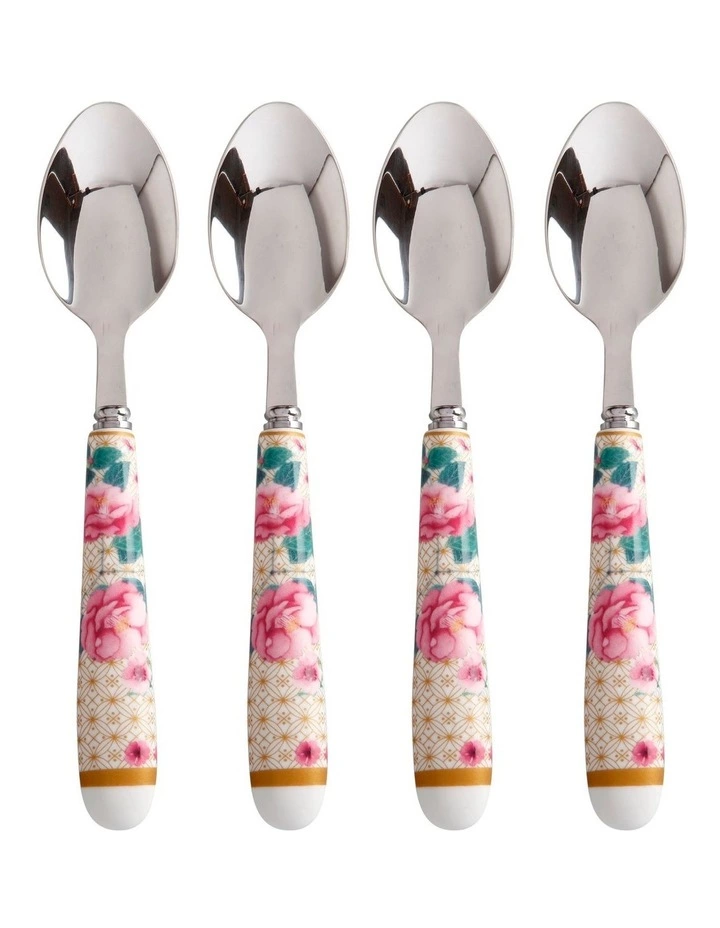 Maxwell & Williams Teas & C's Silk Road Teaspoon Set 4pc White Boxed 1 Maxwell & Williams Teas & C's Silk Road Teaspoon Set 4pc White Boxed