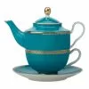 Maxwell & Williams Teas & C's Classic Tea For One With Infuser 380ML Aqua Gift Boxed