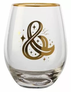 Maxwell & Williams The Letterettes Stemless Glass 500ML "&" Boxed