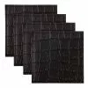 Maxwell & Williams Table Accents Leather Look Alligator Coaster Set of 4 Black