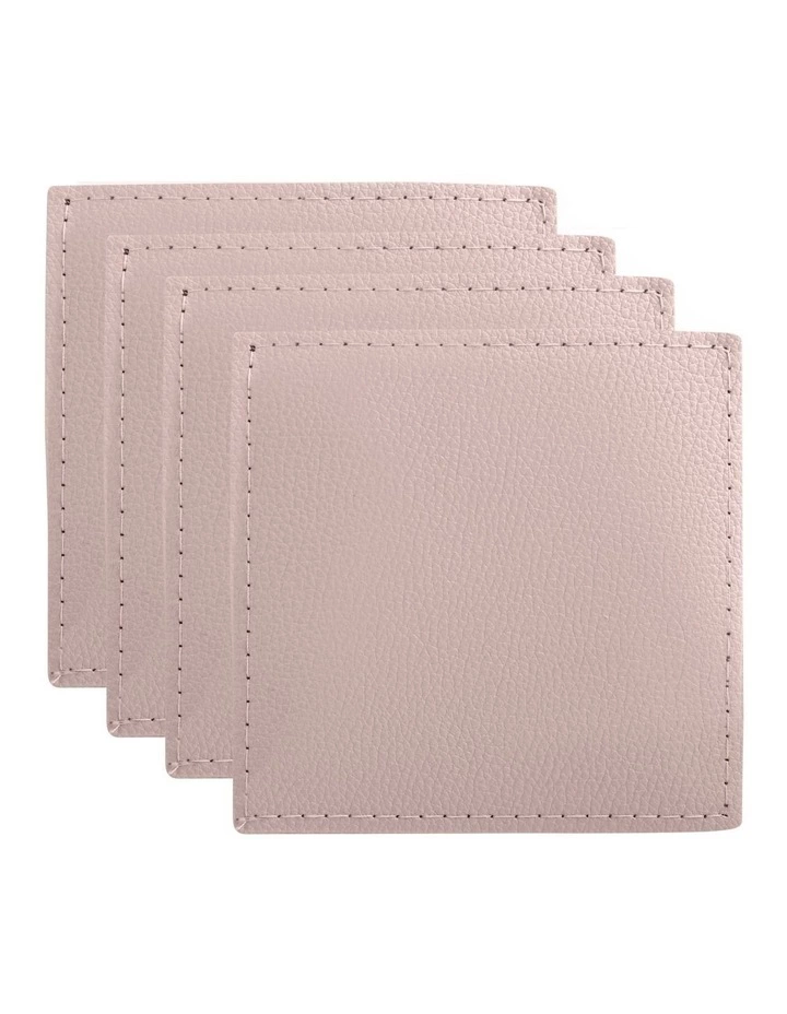 Maxwell & Williams Table Accents Leather Look Cowhide Coaster Set Of 4 In Salt 1 Maxwell & Williams Table Accents Leather Look Cowhide Coaster Set Of 4 In Salt