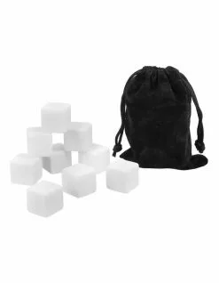 BarCraft Gin Stone Set Of 9 White Marble Gift Boxed