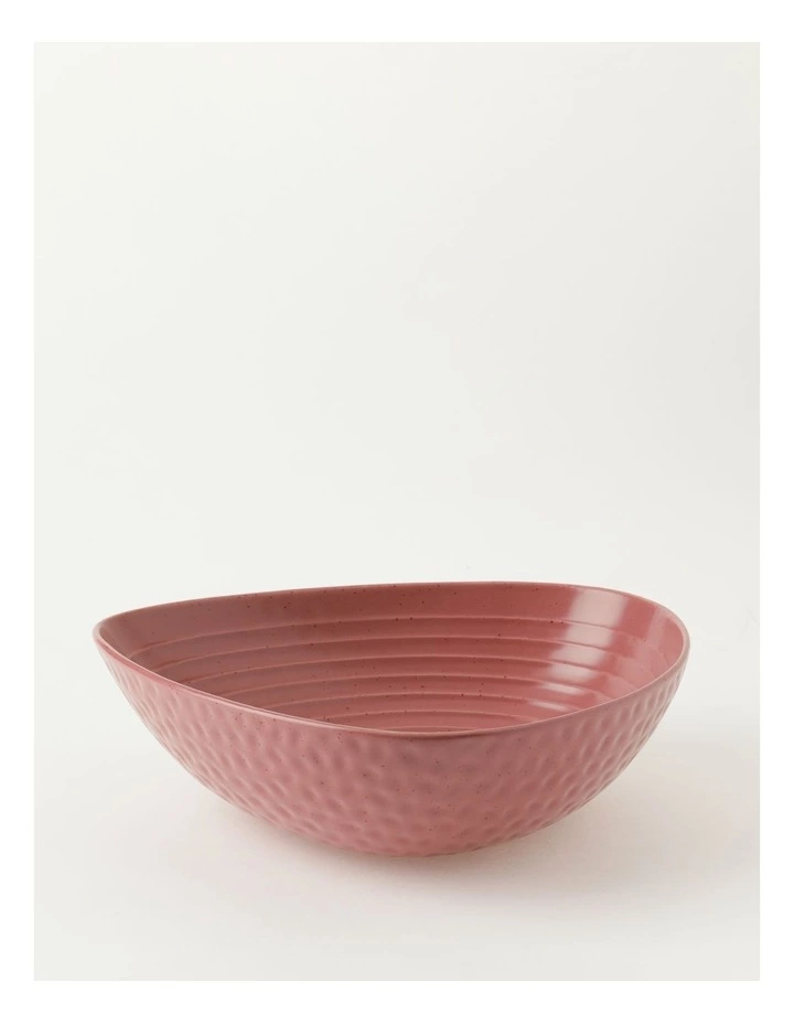 Vue Desert Bloom Oblong Serving Bowl Pink 1 Vue Desert Bloom Oblong Serving Bowl Pink