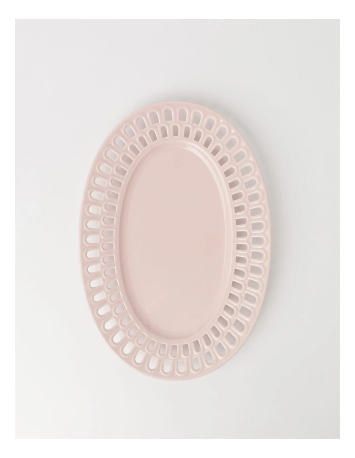 Heritage Lace Pink Carved Oval Platter 1 Heritage Lace Pink Carved Oval Platter