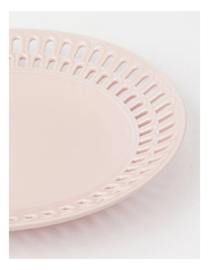 Heritage Lace Pink Carved Round Platter 3 Heritage Lace Pink Carved Round Platter - Image 3