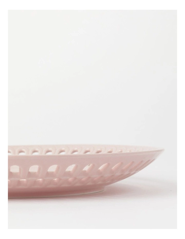 Heritage Lace Pink Carved Round Platter 4 Heritage Lace Pink Carved Round Platter - Image 4