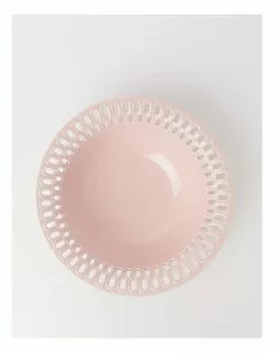 Heritage Lace Pink Carved Bowl