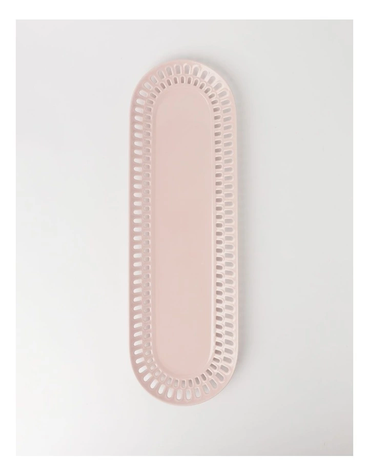 Heritage Lace Pink Carved Large Rectangular Platter 1 Heritage Lace Pink Carved Large Rectangular Platter