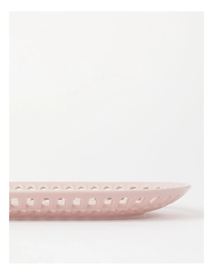 Heritage Lace Pink Carved Large Rectangular Platter 3 Heritage Lace Pink Carved Large Rectangular Platter - Image 3