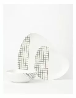 Vue Grid Oblong 12pc Dinner Set