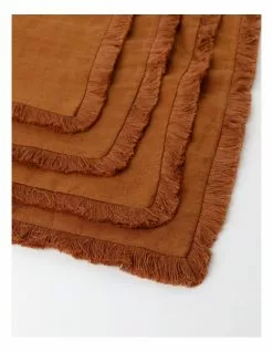Australian House & Garden Fringed Linen Placemat Set of 4 Earth -Dining Shop 864792010 3 720x928