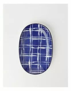 Vue Chika 23.5cm Oval Plate in Blue