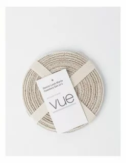 Vue Denim Look Marle Coaster 4pk in Cream 5 Vue Denim Look Marle Coaster 4pk in Cream -Dining Shop 865772290 3 720x928