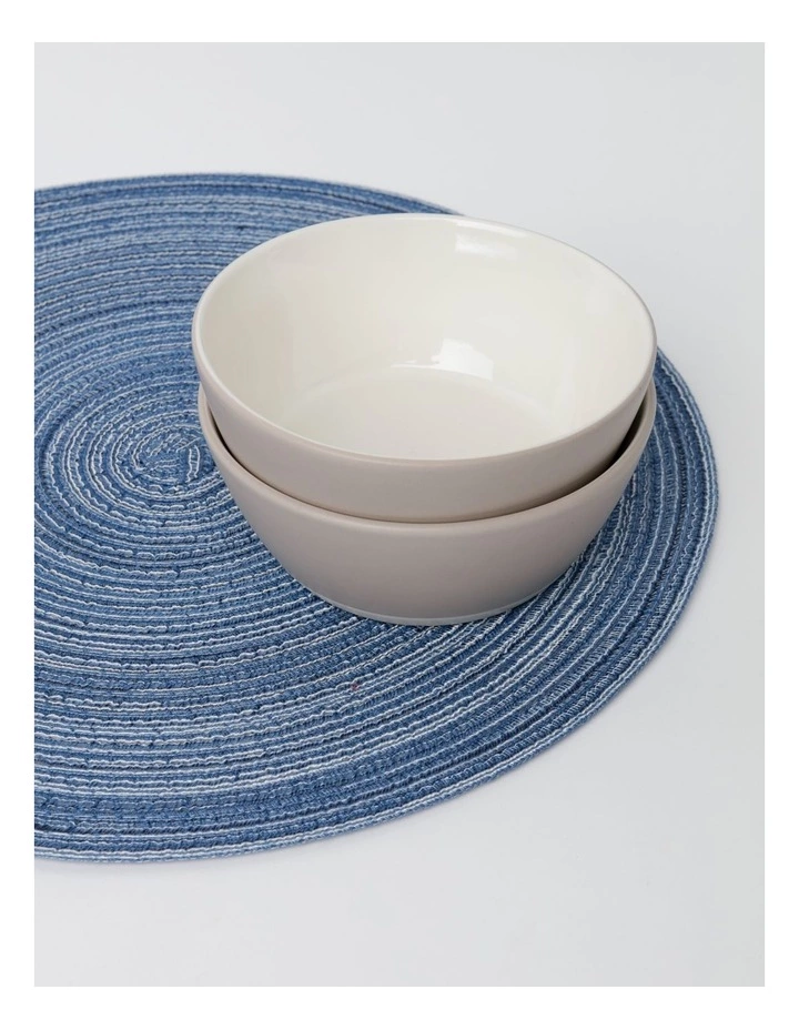 Vue Denim Look Marle Placemat 4pk in Blue 2 Vue Denim Look Marle Placemat 4pk in Blue - Image 2