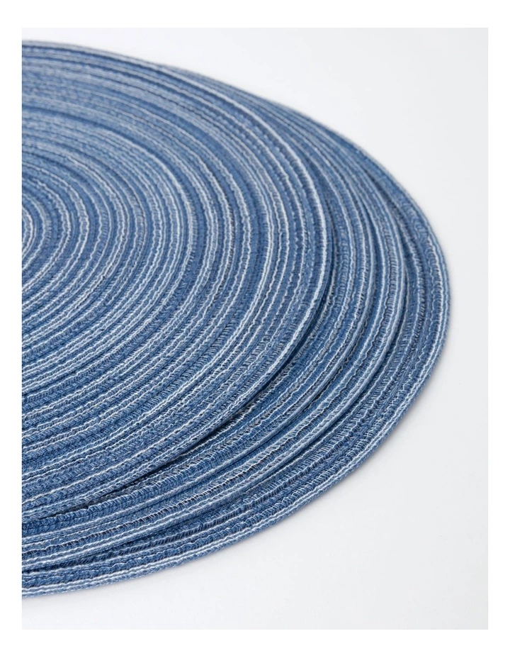 Vue Denim Look Marle Placemat 4pk in Blue 3 Vue Denim Look Marle Placemat 4pk in Blue - Image 3
