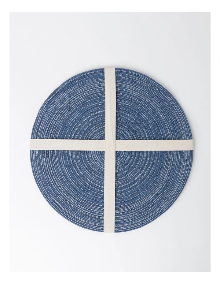 Vue Denim Look Marle Placemat 4pk in Blue 4 Vue Denim Look Marle Placemat 4pk in Blue - Image 4