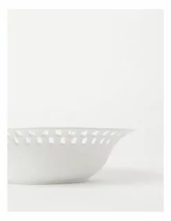 Heritage Lace Carved 30cm Bowl in White -Dining Shop 866025010 3 720x928