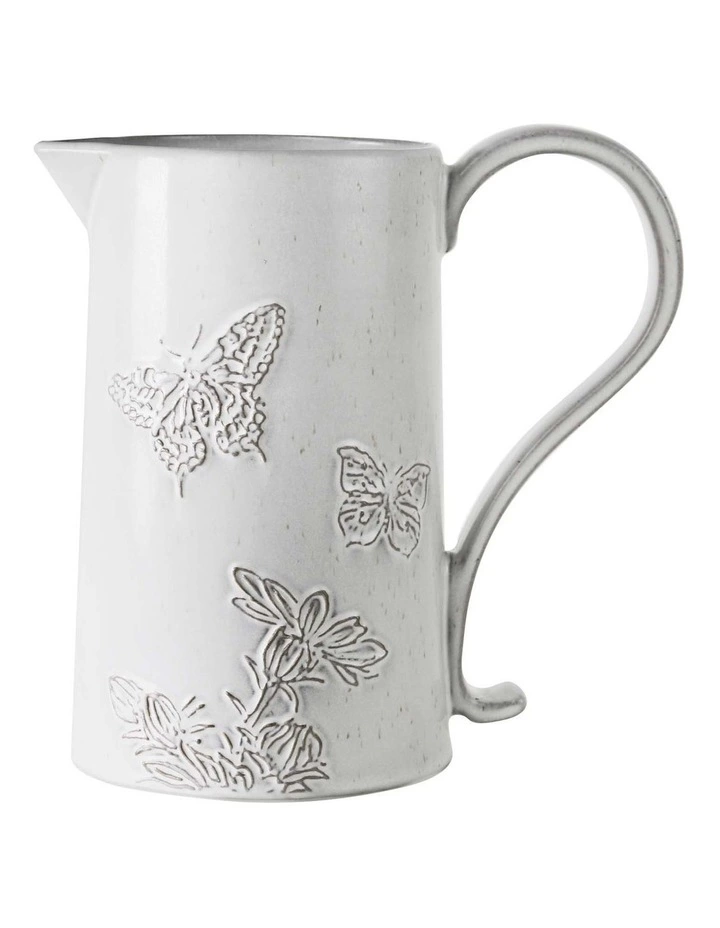Robert Gordon X Bromley Embossed Garden Jug White 1 Robert Gordon X Bromley Embossed Garden Jug White