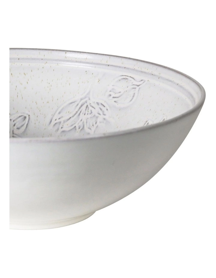 Robert Gordon X Bromley Flower Embossed Fruit Bowl White 2 Robert Gordon X Bromley Flower Embossed Fruit Bowl White - Image 2