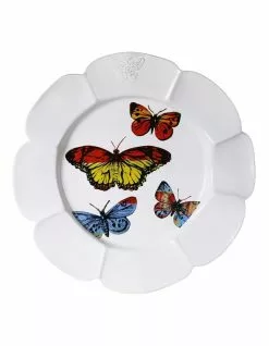 Robert Gordon X Bromley Butterfly Round Platter White