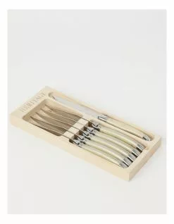 Heritage Laguiole Sophistique Pearl French 6pc Steak Knives 5 Heritage Laguiole Sophistique Pearl French 6pc Steak Knives -Dining Shop 866885320 3 720x928