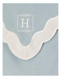 Heritage Florence Scalloped Edge Tablecloth in Duck Egg Blue -Dining Shop 866998810 3 720x928