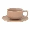 Salt&Pepper Hue Teacup & Saucer 200ml/15.5cm Set Of 6 Toffee