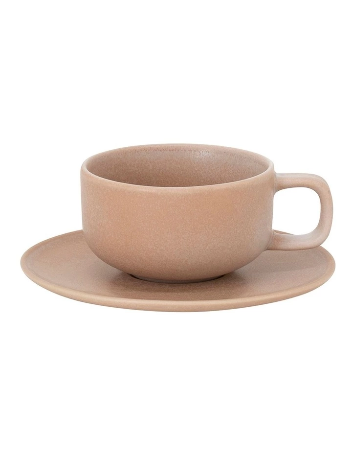 Salt&Pepper Hue Teacup & Saucer 200ml/15.5cm Set Of 6 Toffee 1 Salt&Pepper Hue Teacup & Saucer 200ml/15.5cm Set Of 6 Toffee