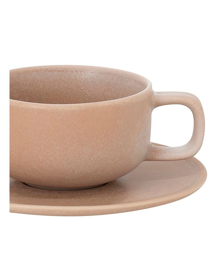 Salt&Pepper Hue Teacup & Saucer 200ml/15.5cm Set Of 6 Toffee 2 Salt&Pepper Hue Teacup & Saucer 200ml/15.5cm Set Of 6 Toffee - Image 2