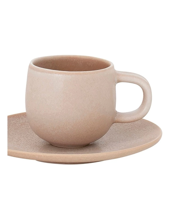 Salt&Pepper Hue Espresso Cup & Saucer 85ml/12cm Set Of 6 Toffee 2 Salt&Pepper Hue Espresso Cup & Saucer 85ml/12cm Set Of 6 Toffee - Image 2