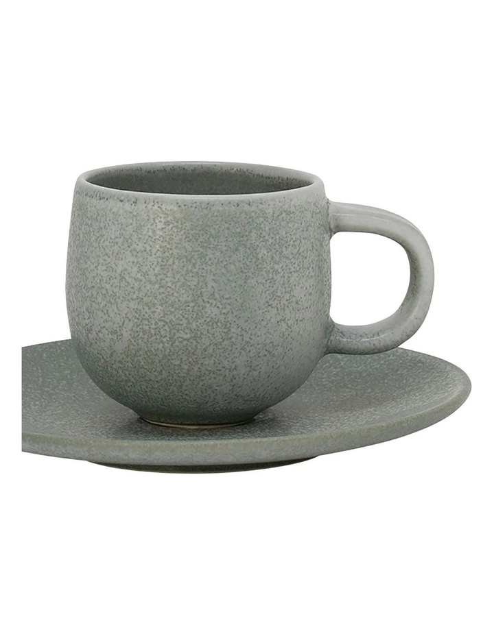 Salt&Pepper Hue Espresso Cup & Saucer 85ml/12cm Set Of 6 Leaf 2 Salt&Pepper Hue Espresso Cup & Saucer 85ml/12cm Set Of 6 Leaf - Image 2