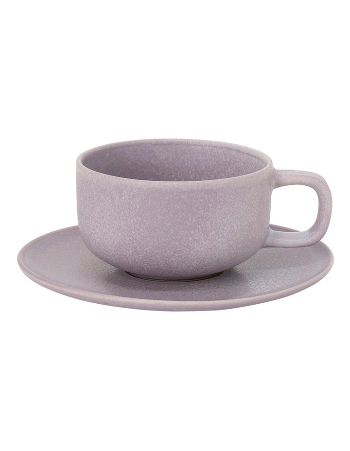 Salt&Pepper Hue Teacup & Saucer 200ml/15.5cm Set Of 6 Lilac 1 Salt&Pepper Hue Teacup & Saucer 200ml/15.5cm Set Of 6 Lilac