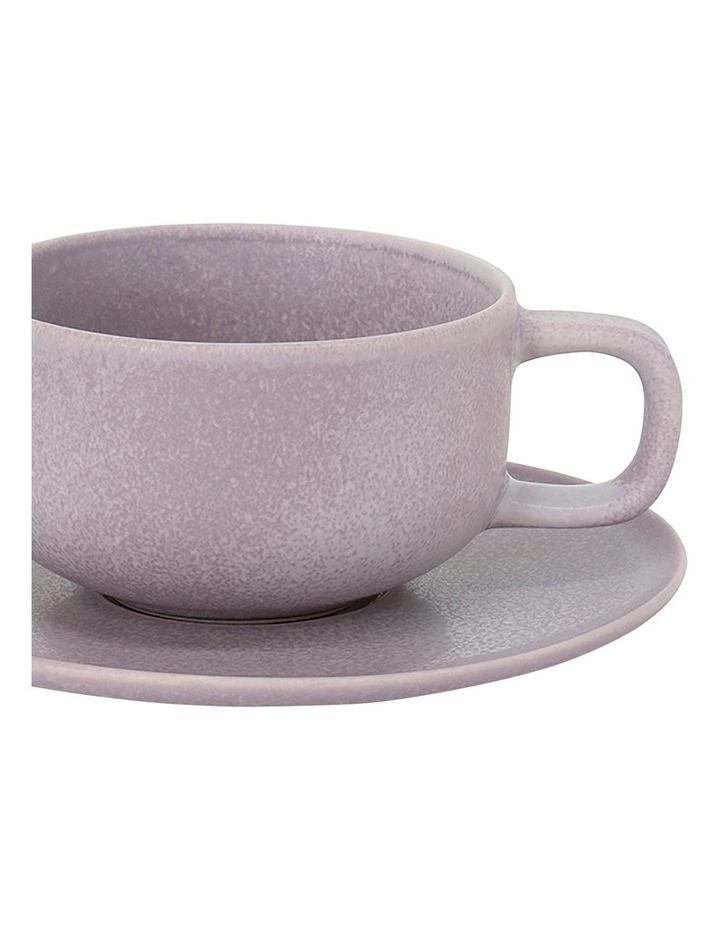 Salt&Pepper Hue Teacup & Saucer 200ml/15.5cm Set Of 6 Lilac 2 Salt&Pepper Hue Teacup & Saucer 200ml/15.5cm Set Of 6 Lilac - Image 2