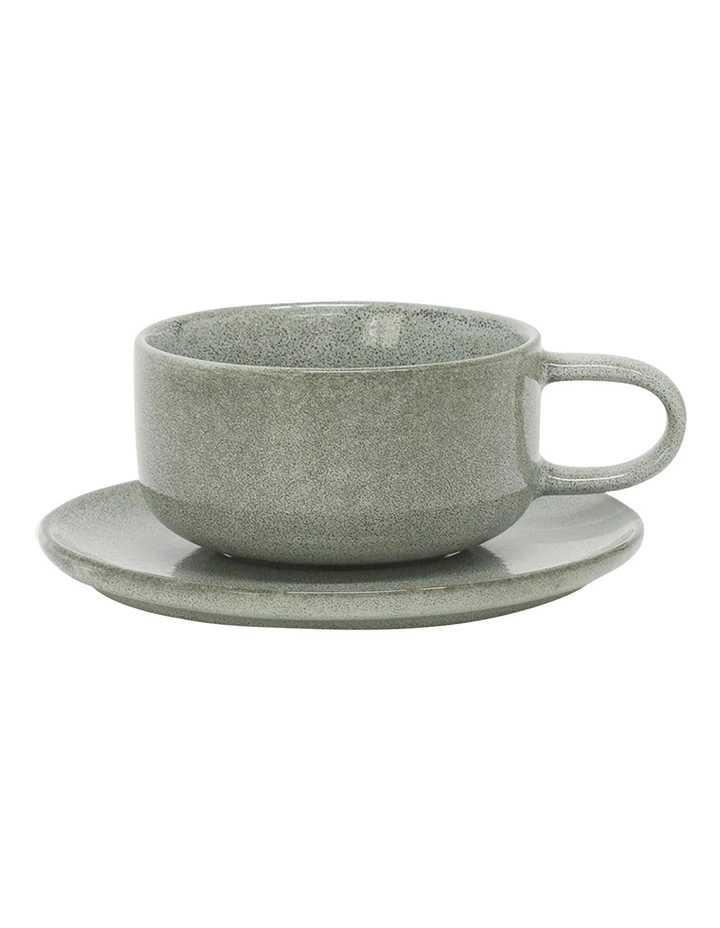 Salt&Pepper Relic Tea Cup & Saucer Moss 260ml/15cm Set Of 6 1 Salt&Pepper Relic Tea Cup & Saucer Moss 260ml/15cm Set Of 6