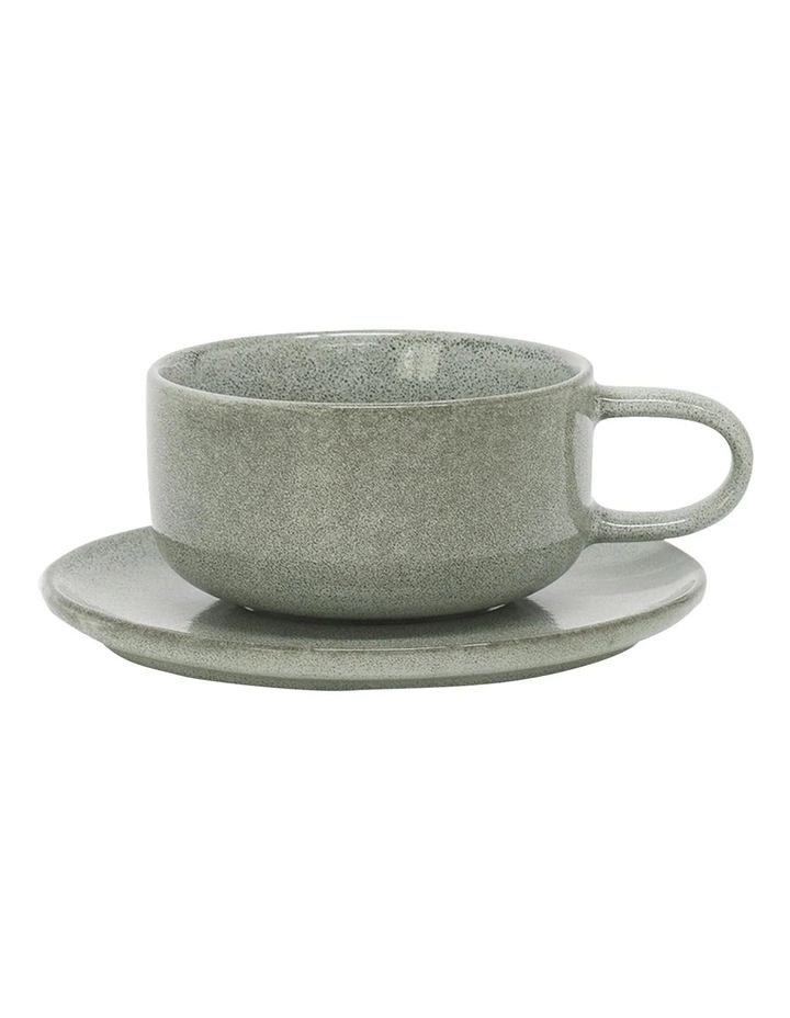 Salt&Pepper Relic Tea Cup & Saucer Moss 260ml/15cm Set Of 6 2 Salt&Pepper Relic Tea Cup & Saucer Moss 260ml/15cm Set Of 6 - Image 2