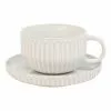 Salt&Pepper Amana Tea Cup & Saucer 240ml/14cm Set Of 6 White