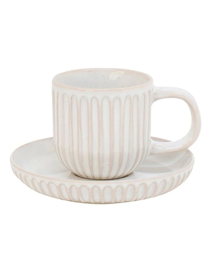 Salt&Pepper Amana Espresso Cup & Saucer 95ml/11cm Set Of 6 White 1 Salt&Pepper Amana Espresso Cup & Saucer 95ml/11cm Set Of 6 White