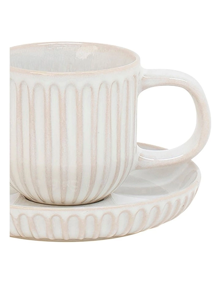 Salt&Pepper Amana Espresso Cup & Saucer 95ml/11cm Set Of 6 White 2 Salt&Pepper Amana Espresso Cup & Saucer 95ml/11cm Set Of 6 White - Image 2
