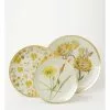 Heritage Clementine Flower Glass Trinket Dishes 3 Pack in Multi
