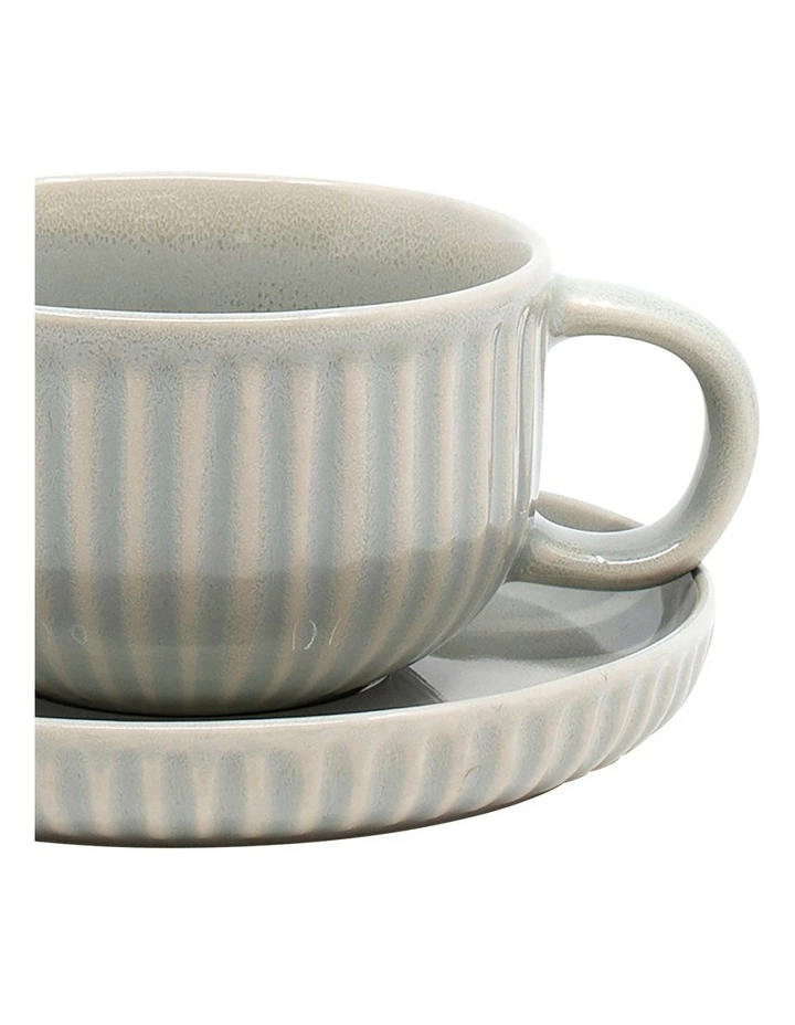 Salt&Pepper Amana Tea Cup & Saucer 240ml/14cm Cloud 2 Salt&Pepper Amana Tea Cup & Saucer 240ml/14cm Cloud - Image 2
