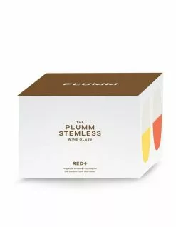 Plumm Set of 4 Red Wine Stemless Glass Clear -Dining Shop 886445660 3 720x928